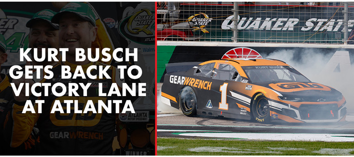 2021 Kurt Busch #1 Gear Wrench - Atlanta Win / Raced 1/24 Diecast, by Action Lionel