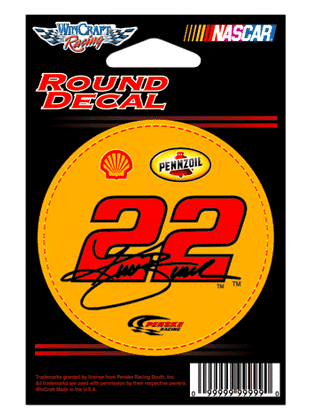 #22 Kurt Busch / Shell Pennzoil - NASCAR 3" Round Decal