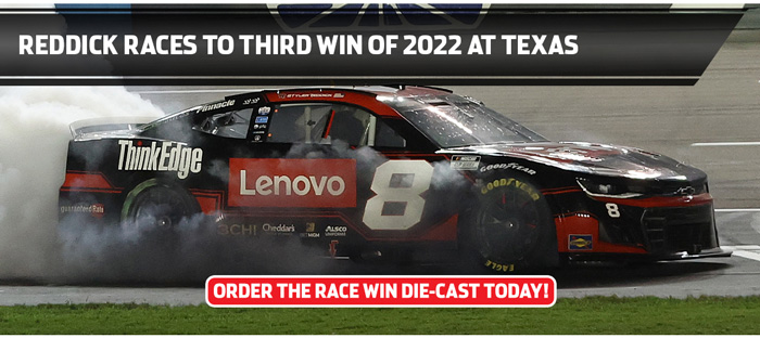 2022 Tyler Reddick #8 Lenovo - Texas Win / Raced Diecast, by Action Lionel