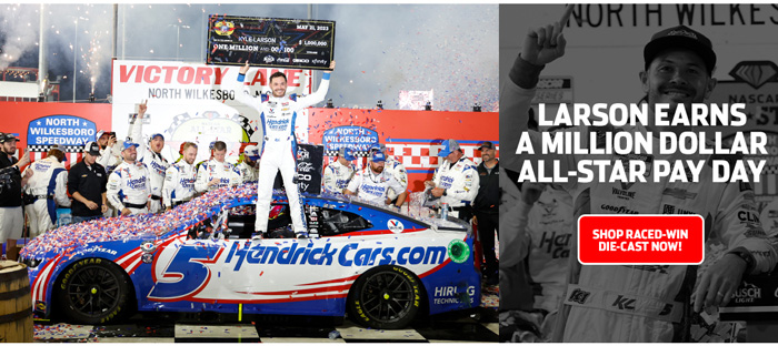 2023 Kyle Larson #5 HendrickCars.com - North Wilkesboro All-Star Win / Raced Diecast, by Action Lionel 
