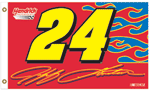 #24 Jeff Gordon Flames 2-Sided Flag