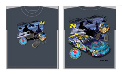 #24 Jeff Gordon /  Dept. of Defense - Heroes T-Shirt