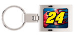 #24 Jeff Gordon - Polished Metal Key Ring