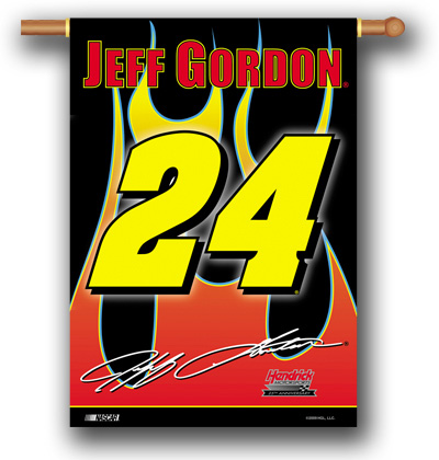 #24 Jeff Gordon - Flames 2-Sided Banner