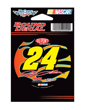 #24 Jeff Gordon - Round Decal / Black