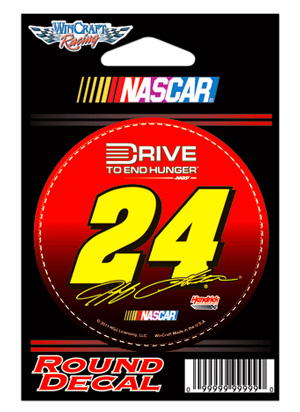 #24 Jeff Gordon / Drive to End Hunger - NASCAR Round Decal