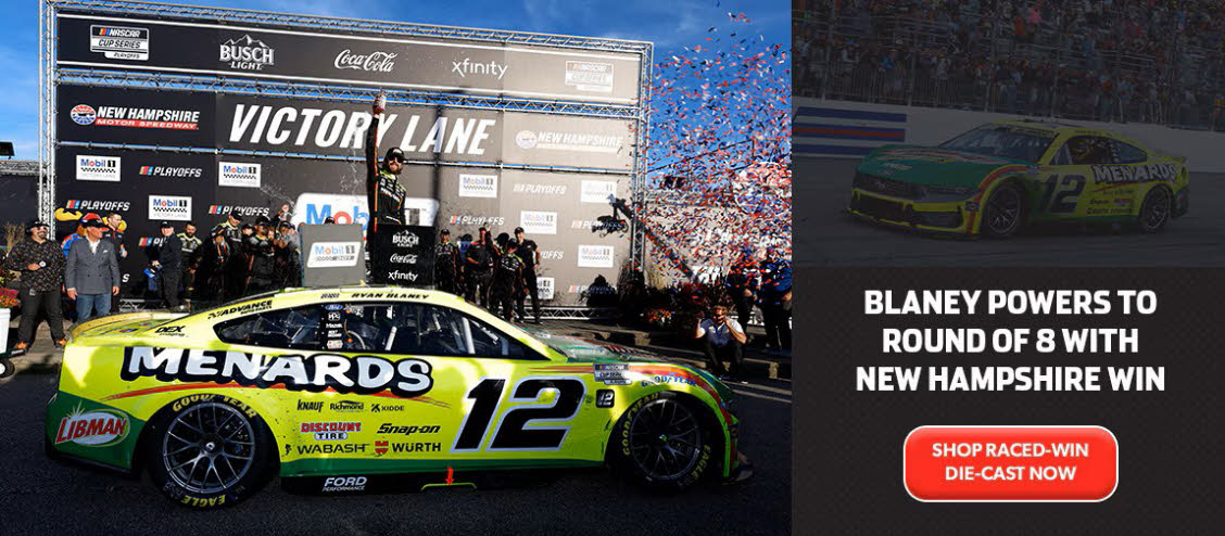 2025 Ryan Blaney #12 Menards / Libman - New Hampshire Win / Raced Diecast, by Action Lionel Racing