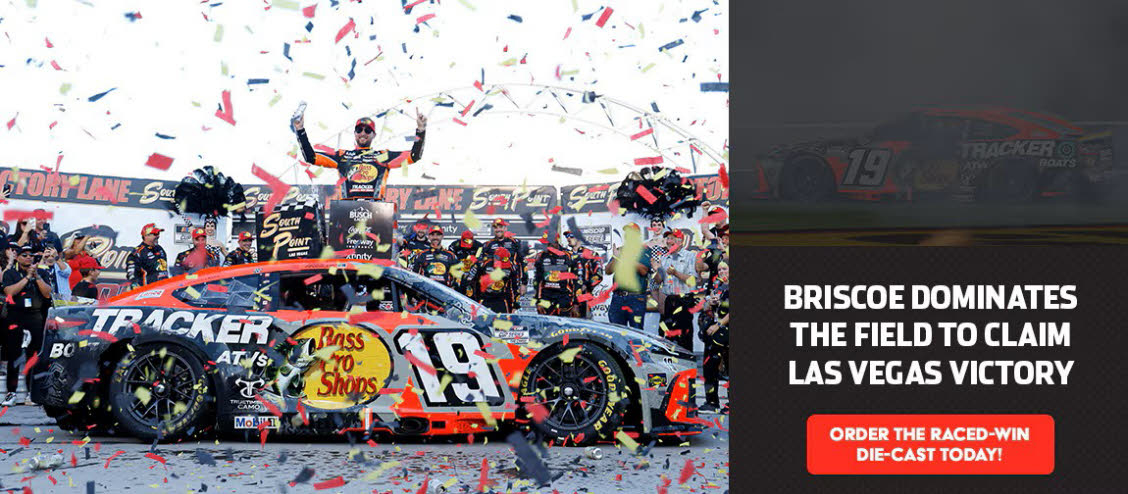 2026 Chase Briscoe #19 Bass Pro Shops - Las Vegas Win / Raced Diecast, by Action Lionel Racing