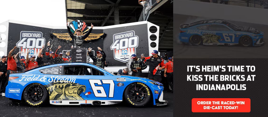 2026 Corey Heim #67 Field & Stream - Brickyard 400 Indy Win / Raced Diecast, by Action Lionel Racing