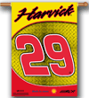 #29 Kevin Harvick - Shell 2-Sided NASCAR Banner Flag