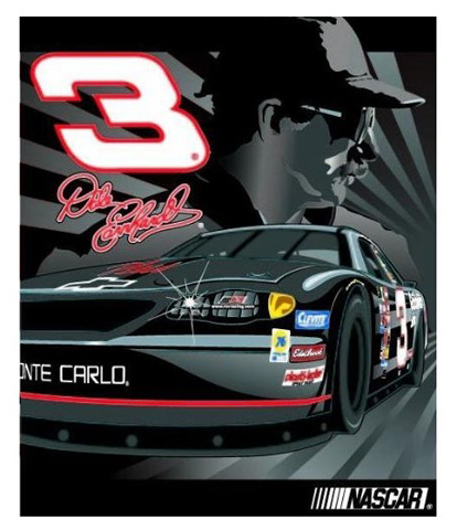 #3 Dale Earnhardt 50"x 60" Royal Plush Raschel Throw Blanket