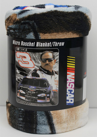 #3 Dale Earnhardt 50"x 60" Micro Raschel NASCAR Throw Blanket