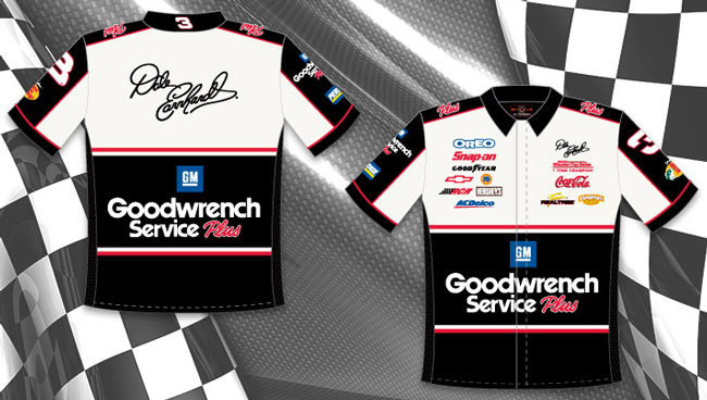 Winner's Circle Dale Earnhardt Jr. Pit Crew Shirt – 3XL, Red/Black, Full Button Up Embroidered Logos