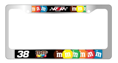 #38 RYR Racing / M&M's - Metal License Plate Frame