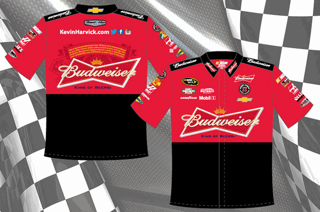 #4 Kevin Harvick '14 Budweiser NASCAR Pit Crew Shirt