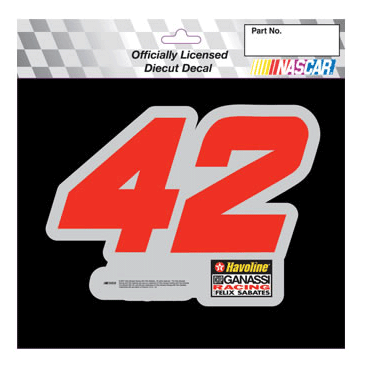 #42 Juan Pablo Montoya - Foil Diecut Decal