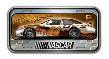 #44 Dale Jarrett - Domed Metal License Plate