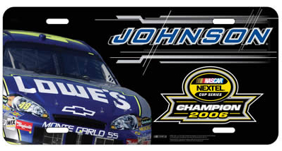 #48 Jimmie Johnson '06 NEXTEL Champ License Plate