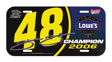 #48 Jimmie Johnson '06 NEXTEL Champ - License Plate