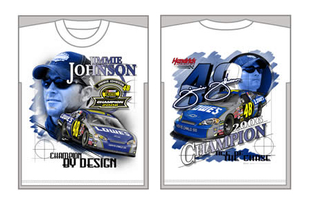 #48 Jimmie Johnson '06 NEXTEL Champ White T-Shirt 