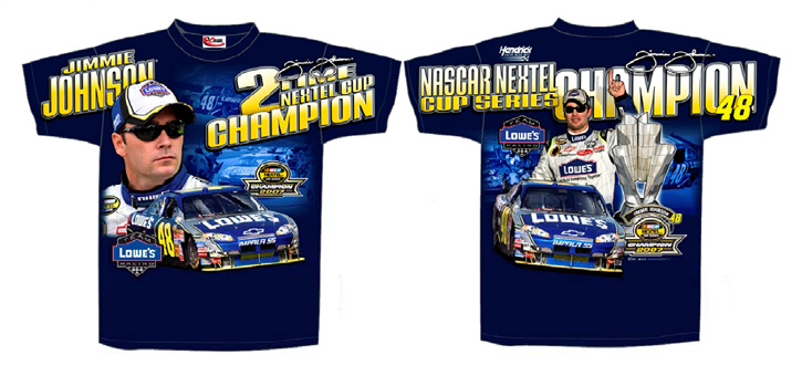 #48 Jimmie Johnson '07 2X Champ Total Print T-Shirt