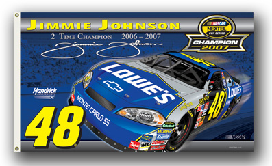 #48 Jimmie Johnson '07 2X NEXTEL Champ Flag