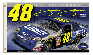 #48 Jimmie Johnson - Lowes 2-Sided Flag