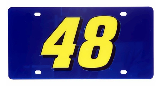 #48 Jimmie Johnson - Laser Tag / Mirror License Plate