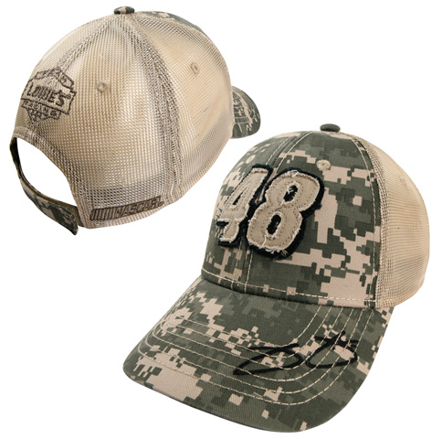 #48 Jimmie Johnson - Camo Salute NASCAR Trucker Hat