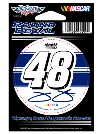 #48 Jimmie Johnson - NASCAR 3" Round Decal