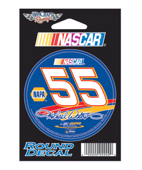#55 Michael Waltrip - Round Decal