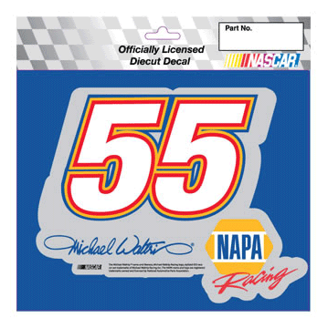 #55 Michael Waltrip / NAPA Racing - NASCAR Foil Diecut Decal