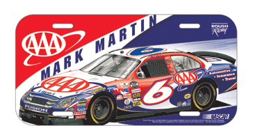 #6 Mark Martin - Car License Plate
