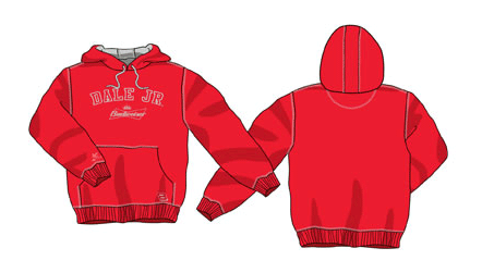 #8 Dale Earnhardt Jr '07 Budweiser Red Hoodie