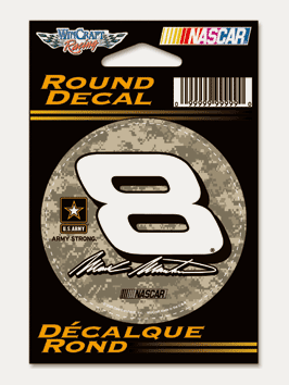#8 Mark Martin / U.S. Army - Round Decal
