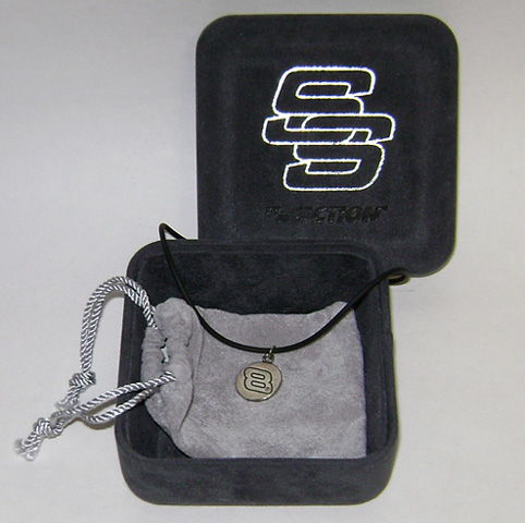 #8 Dale Earnhardt Jr - Silver and Leather Choker Necklace