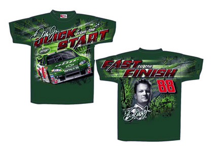 #88 Dale Earnhardt Jr - Amp Energy Green Total Print T-Shirt