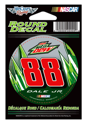 #88 Dale Earnhardt Jr / Diet Mtn Dew - NASCAR Round Decal