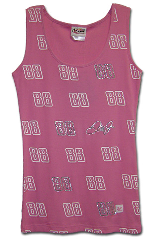#88 Dale Earnhardt Jr - Ladies Pink Rhinestone Tank