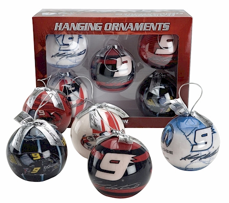 #9 Kasey Kahne 5pc Christmas Ornament Set