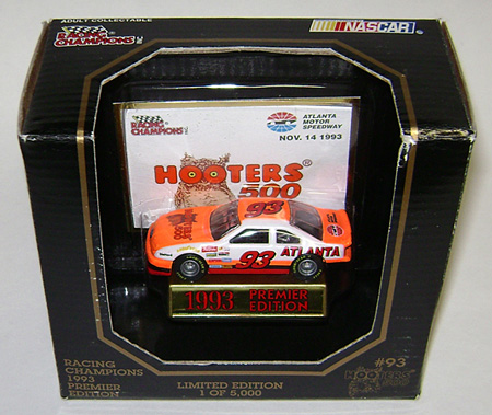 1993 Atlanta Motor Speedway #93 Hooters 500 1/64 Diecast