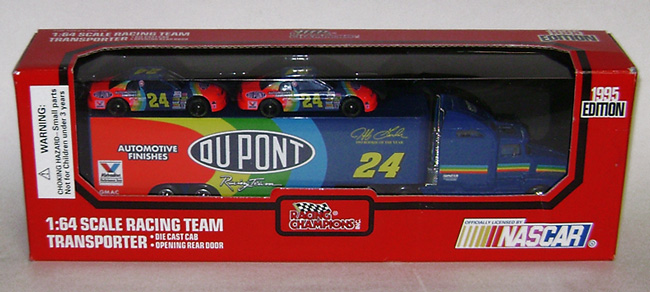 1995 Jeff Gordon #24 Dupont / Team Transporter and 2-Car 1/64 Diecast