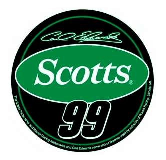 #99 Carl Edwards / Scotts - Round Decal