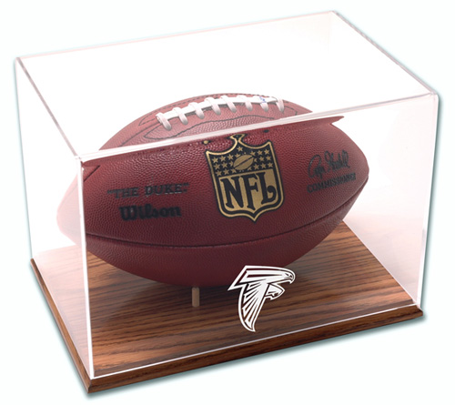 Atlanta Falcons - Oak Base NFL Football Display Case