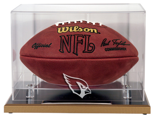 Arizona Cardinals - Wood Base NFL Football Display Case