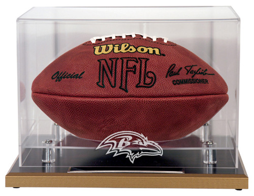 Baltimore Ravens - Wood Base NFL Football Display Case