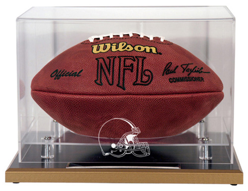 Cleveland Browns - Oak Base NFL Football Display Case