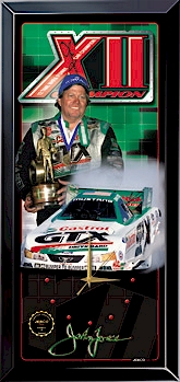 John Force 12X NHRA Champion - Jebco Clock
