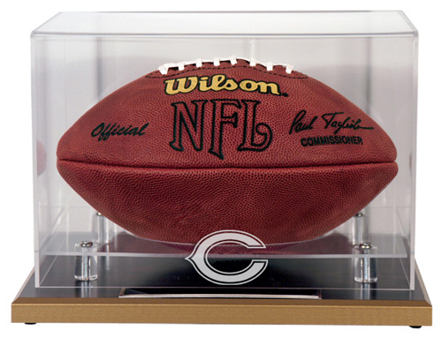 Chicago Bears - Oak Base NFL Football Display Case