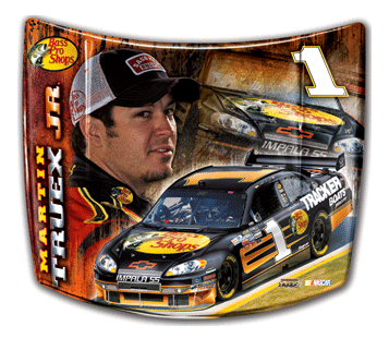Martin Truex Jr #1 Bass Pro Shops - 1/2 Hood